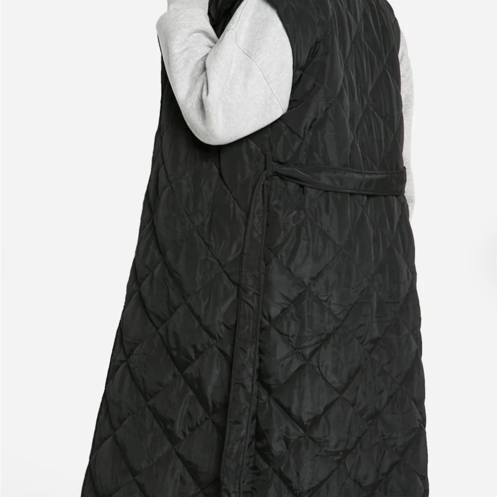Boohoo Plus Black Quilted Vest